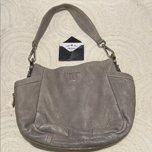 Prada Gray Shoulder Bag